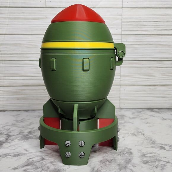 Fallout Mini Nuke Container 3D Printed Prop Container Planter Fat Man Ammo - Picture 2 of 9